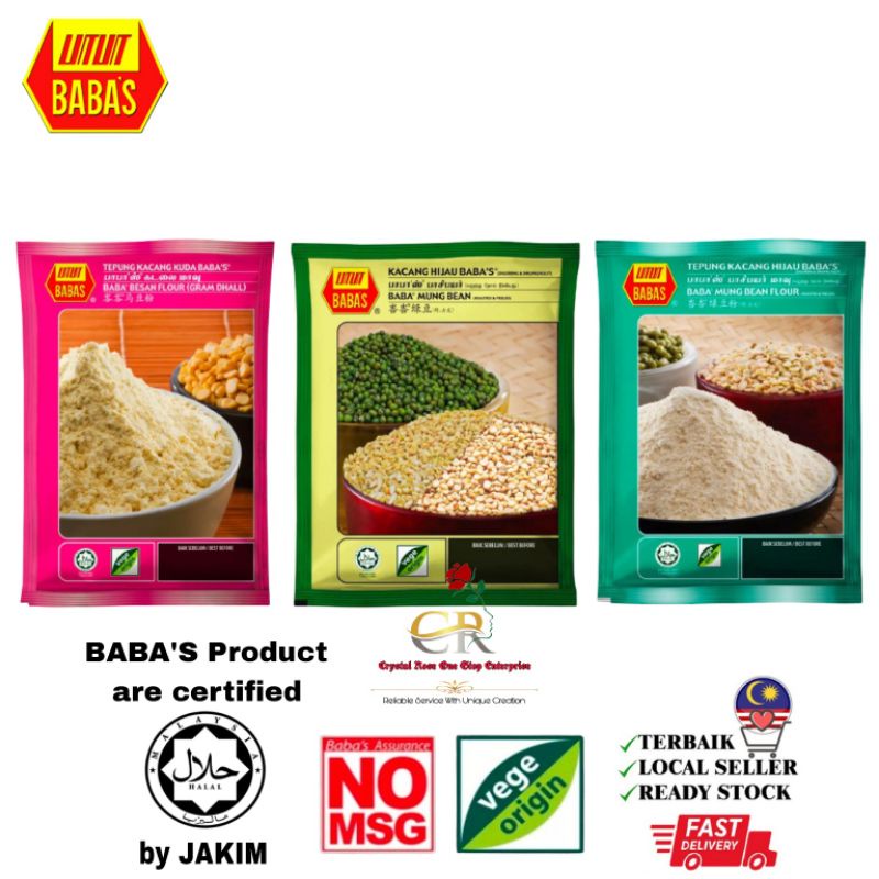 Baba S Besan Flour Gram Dhall Mung Bean Roasted Peeled Grams