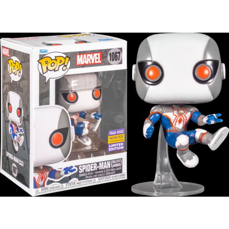 Funko Pop Marvel Spiderman Bug Eyes Armor Winter Convention