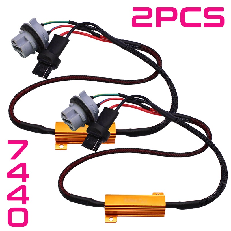 2PCS 7440 992 T20 W21W 50W Load Resistor Wiring Harness Fix LED Turn