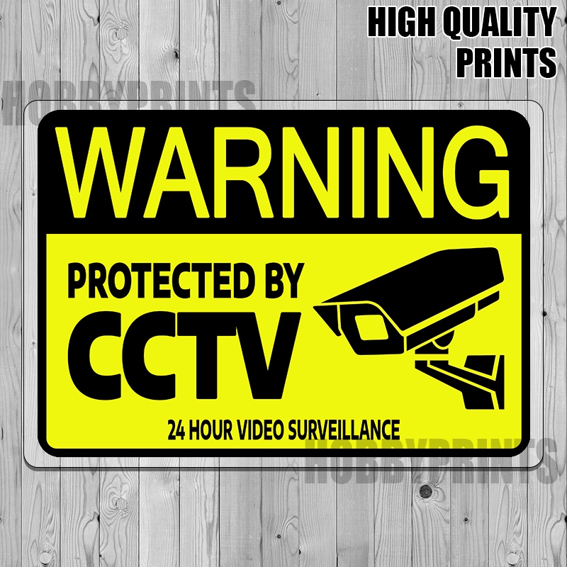 Laminated Signages CCTV Signage 24 Hours CCTV Signage Shopee Philippines