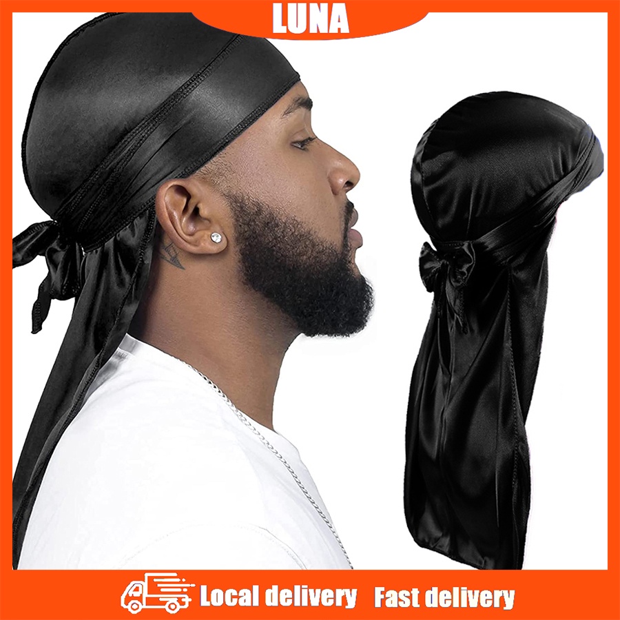 Panda Pirate Hat Silky Durag For Men Women Headwrap Durags Headscarf