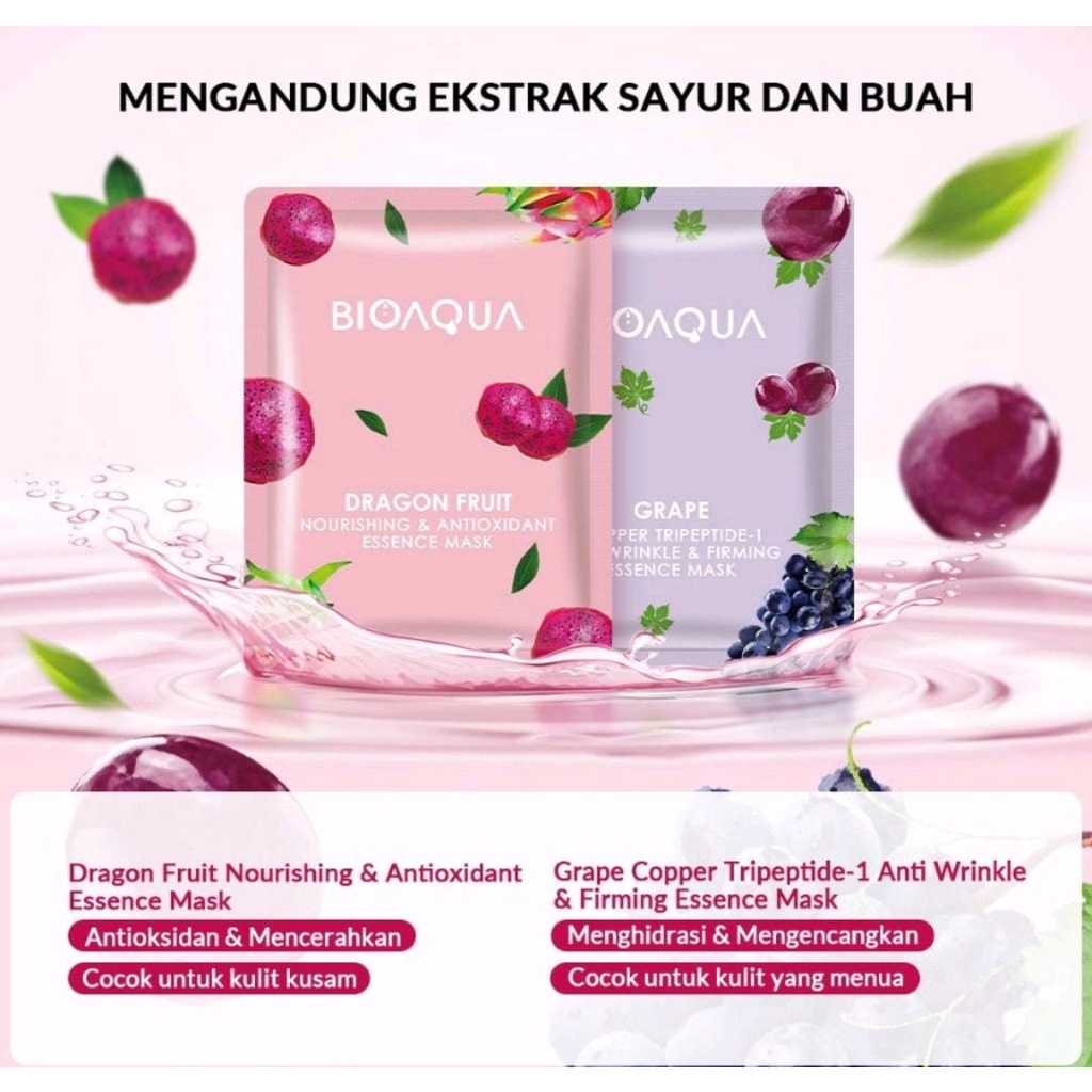 Bioaqua Sheetmask Vegetables And Fruits Shopee Philippines