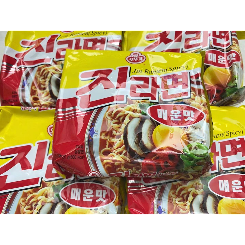 FoodstuffEQGS Korean Ottogi Jin Ramen Mild And Spicy Two Flavor 120g