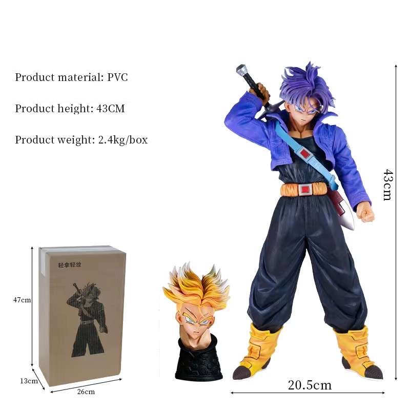 Dragon Ball Z Dbz Gk Trunks With Extra Head Cm Collectible Figure