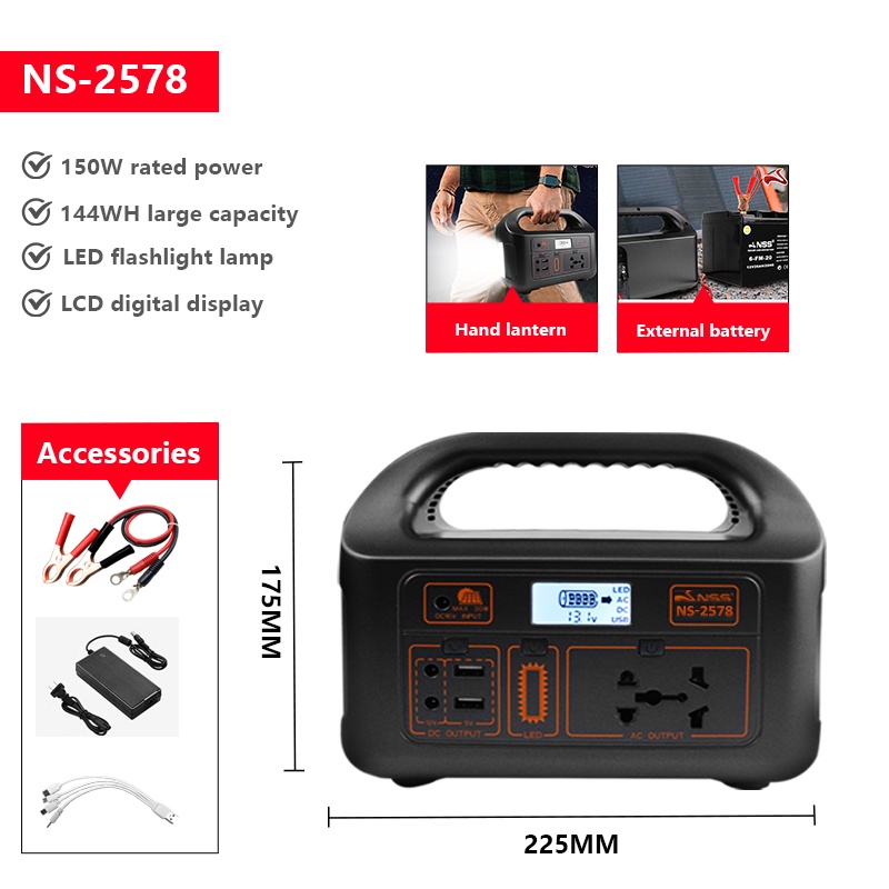 Nss Portable Power Station W Mah Power Station Solar Generator