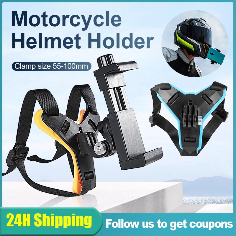 Motorcycle Helmet Phone Holder Chin Mount Stand Holder Gopro Cell Phone