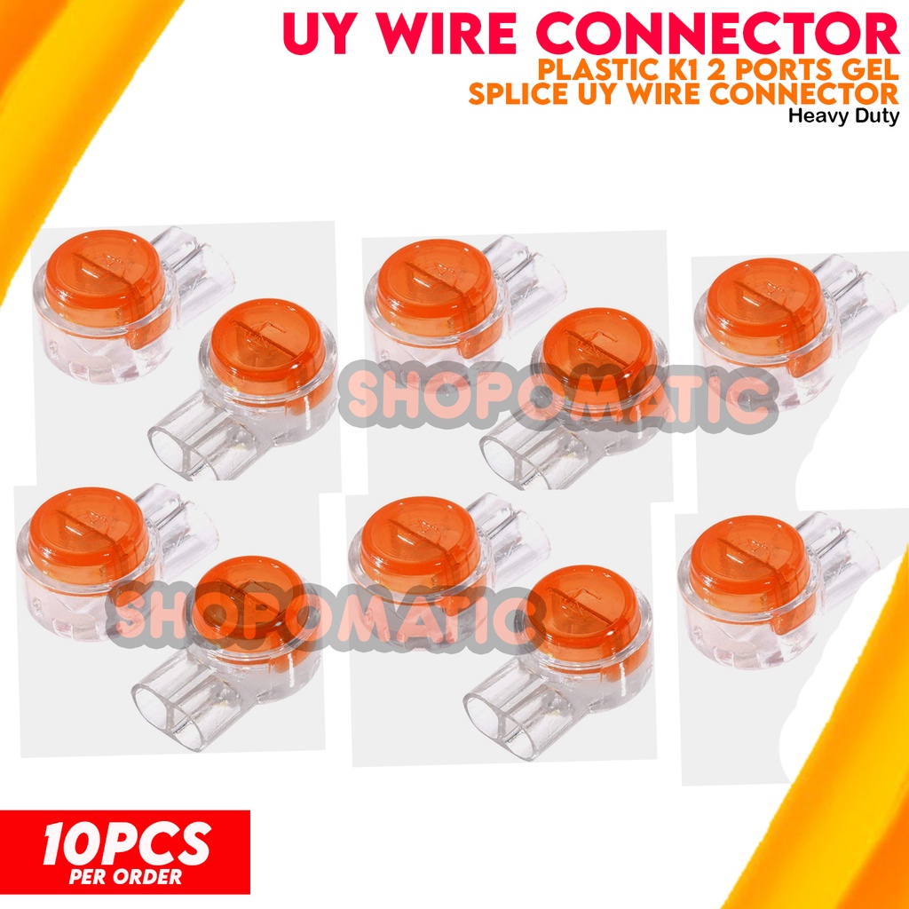 Pcs Plastic K Ports Gel Splice Uy Wire Connector Clear Orange