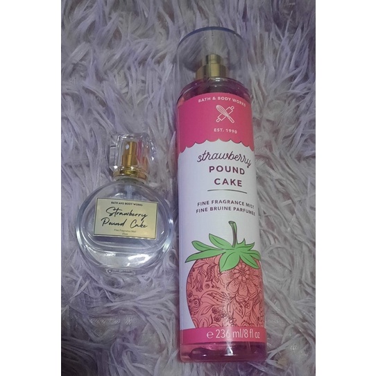 Ml Bbw Strawberry Pound Cake Body Mist Ml Shopee Philippines