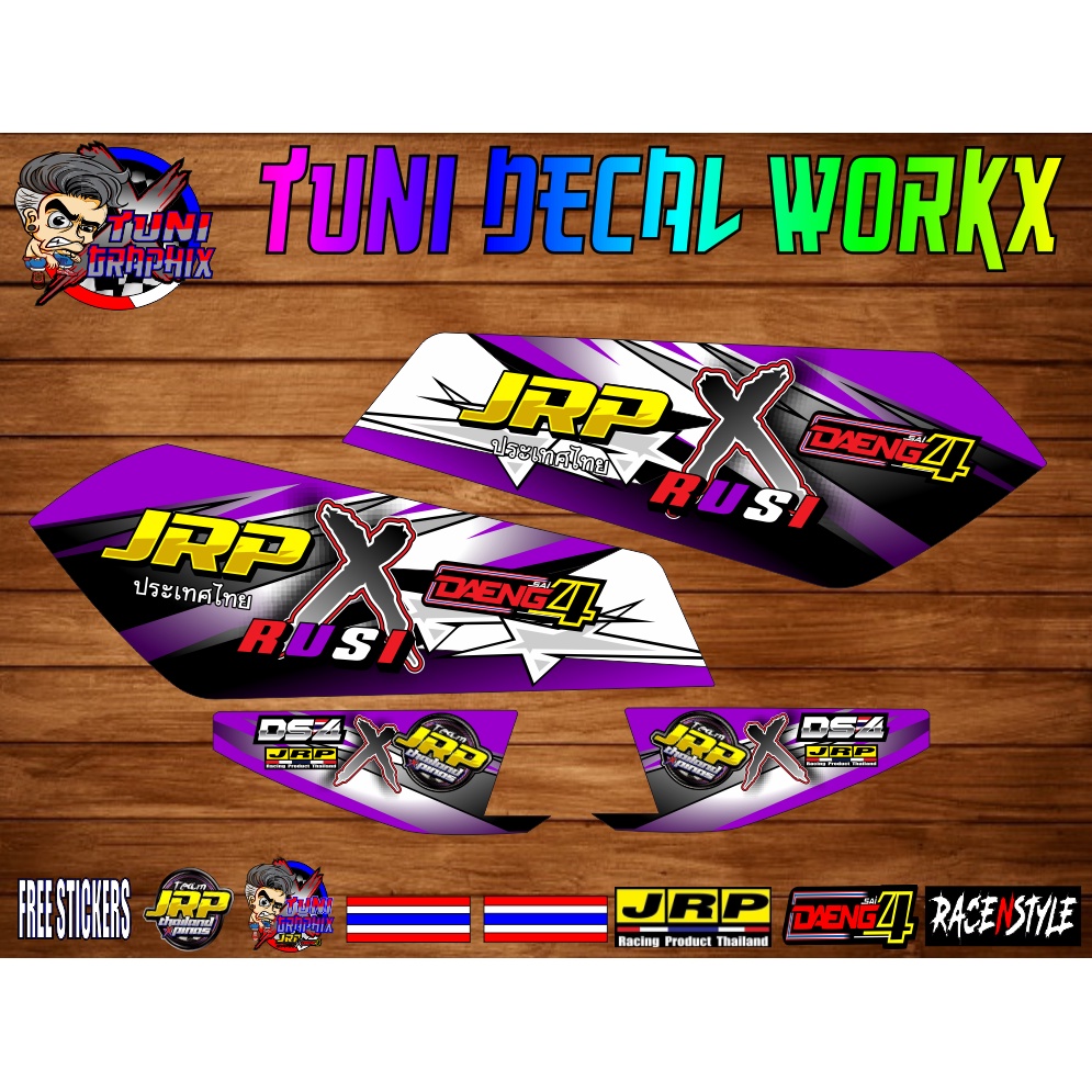 RUSI MACHO TC 150 125 JRP X DAENG V1 DECAL STICKERS Shopee Philippines