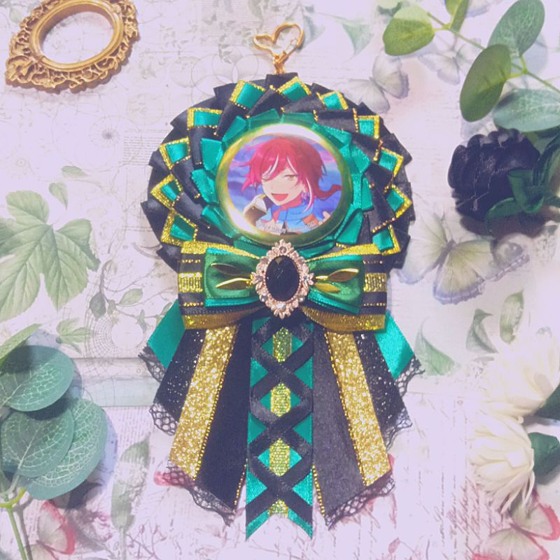 Big Green Rosette W Magnet For Can Badge Pins And Itabag Accessories