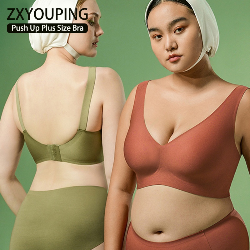 ZXYOUPING Japanese SUJI Deep V Seamless Bra Jelly Color Sexy Seamless