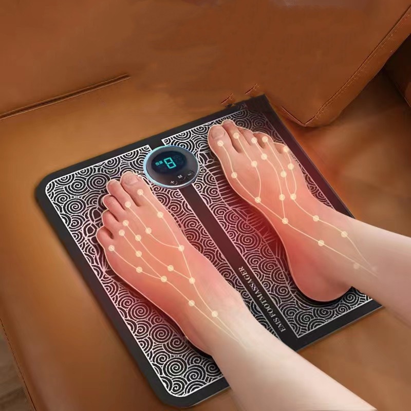 Kimh Electric Ems Foot Massage Pad Relief Fatigue Micro Current Pulse