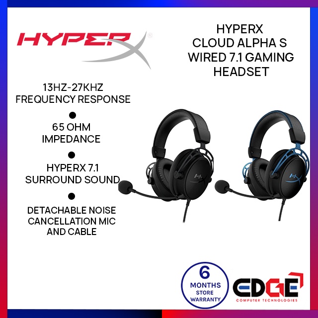 Edge Hyperx Cloud Alpha S Wired Gaming Headset Shopee Philippines