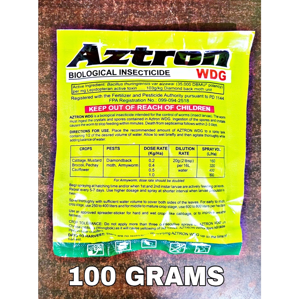 AZTRON WDG 100 GRAMS BIOLOGICAL BT INSECTICIDE By LEADS AGRI Shopee