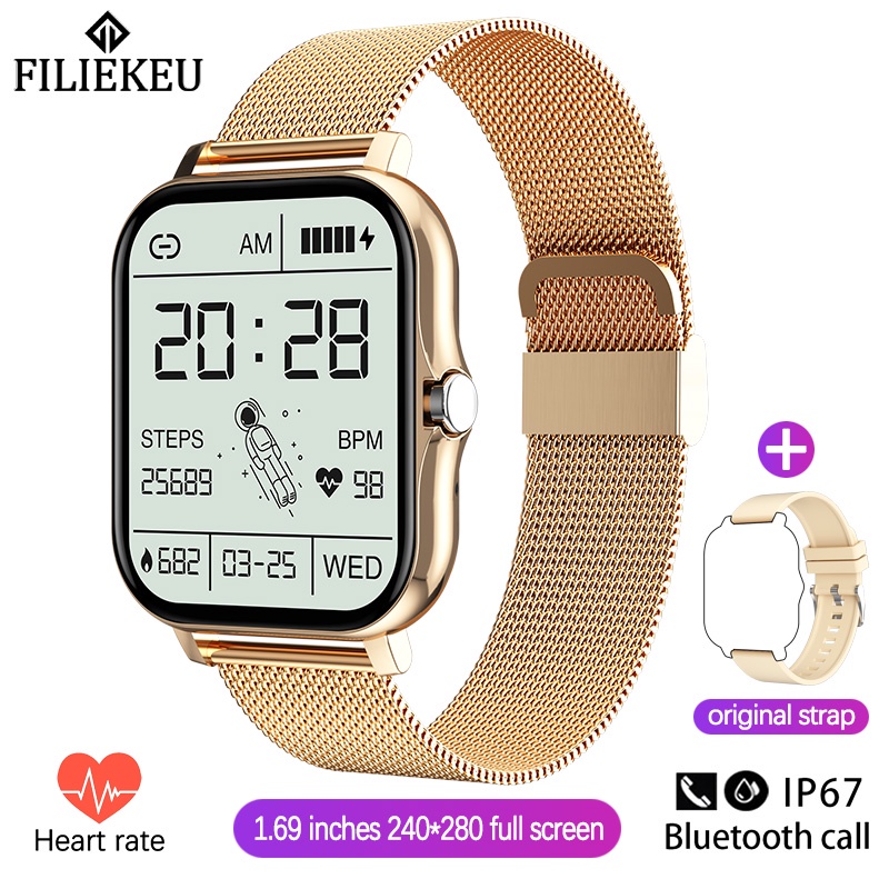 Filiekeu Smart Watch Men Women Waterproof Sports Fitness Bluetooth