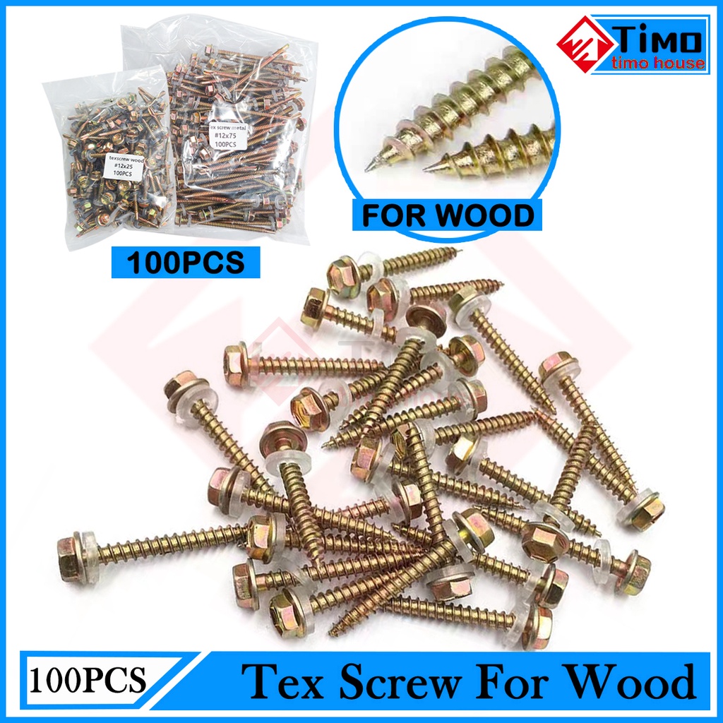 Pcs Wood Screw Tex Screw For Wood Texscrew For Kahoy Text Screws