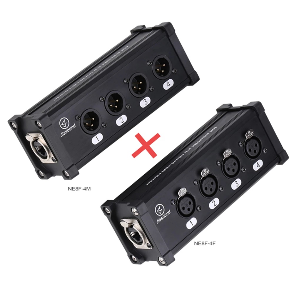 XLR Audio Snake 4 Channel 3 Pin Multi Network Breakout For Stage And