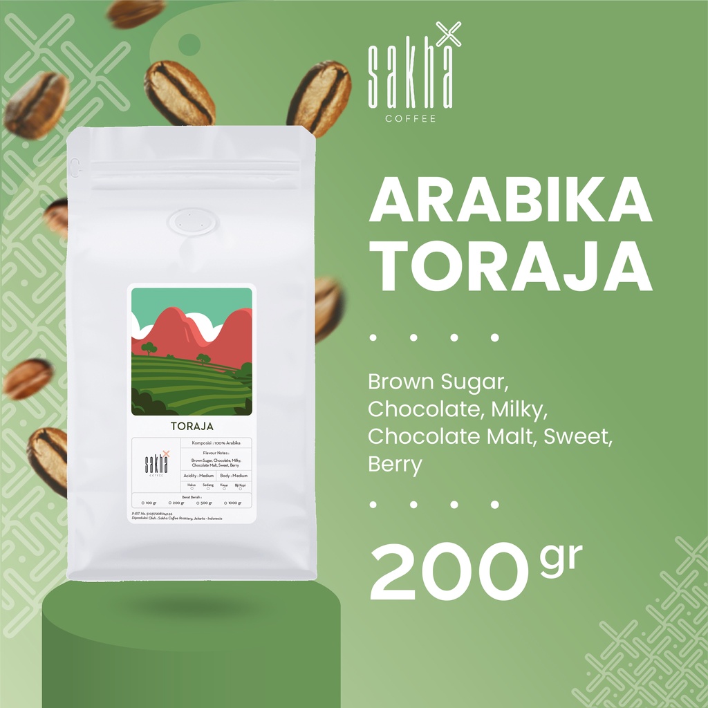 Arabica Ground Coffee Beans Toraja Sulawesi Arabica Coffee Beans Single