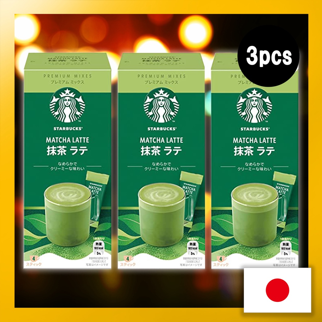 Nestle Starbucks Premium Mix Green Tea Latte Stick Coffee 4P X 3 Boxes