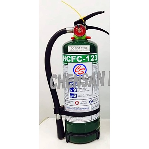 Cyclone Fire Extinguisher 5lbs HCFC 123 Clean Agent Chemical Green