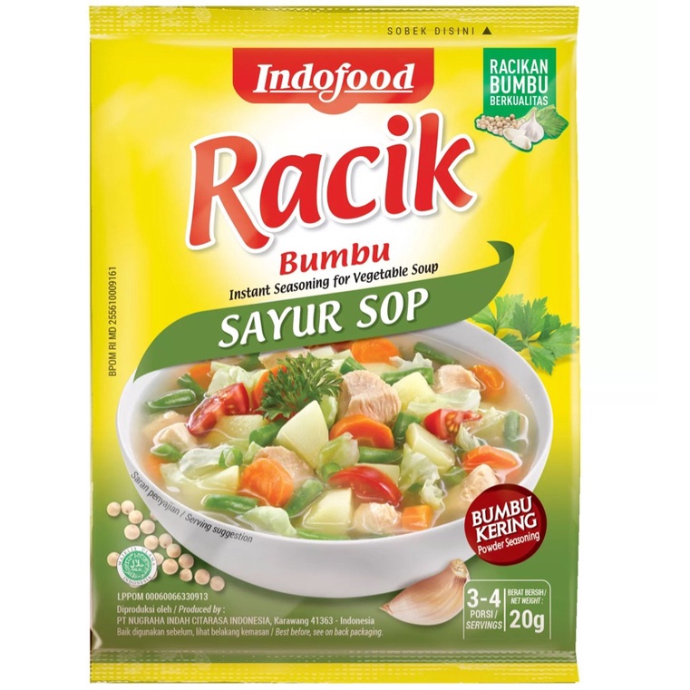 Indofood Racik Sayur Sop 20g Shopee Philippines