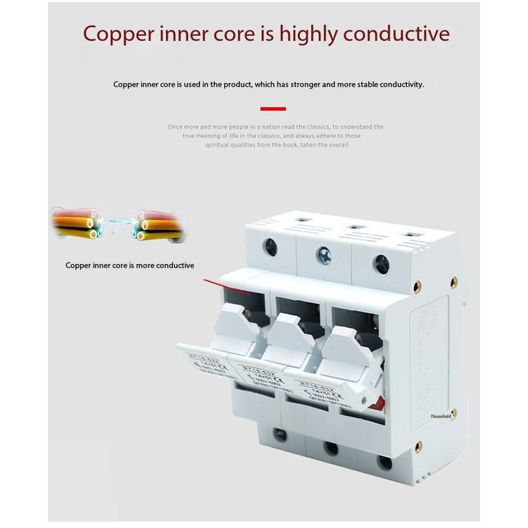 Rt X Ac V P P P P A Din Rail Mount Cylinder Fuse Base