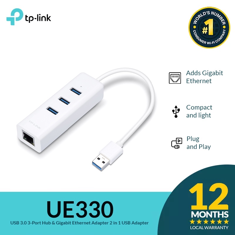 Tp Link Ue Usb Port Hub And Gigabit Ethernet Adapter Shopee