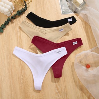 CuteByte 3 Pcs Set G String Panties Waffle Cotton Women S Underwear