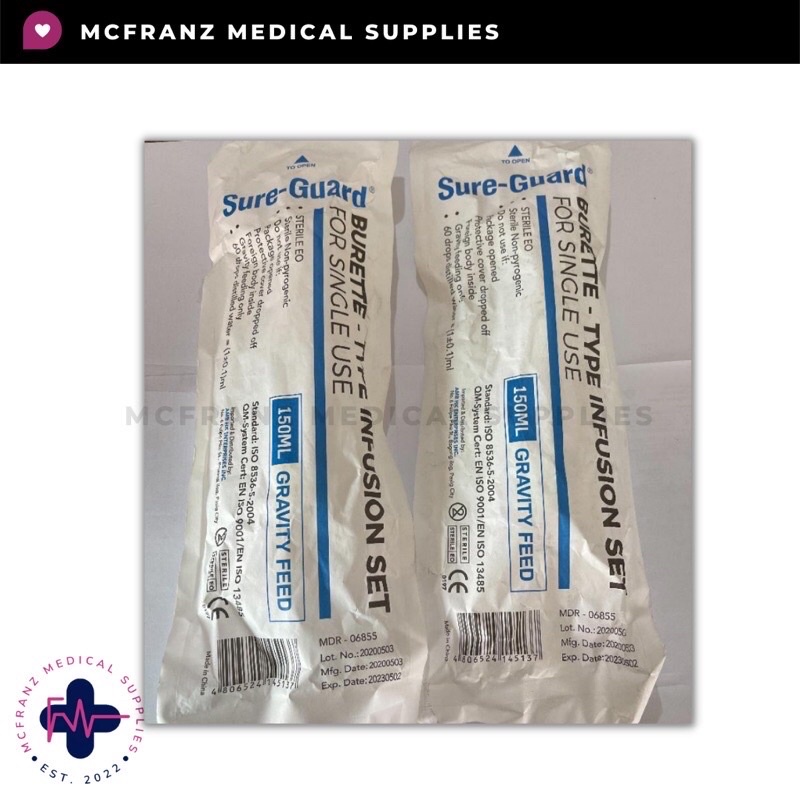 Sure Guard Burette Type Infusion Set Ml Soluset Shopee Philippines