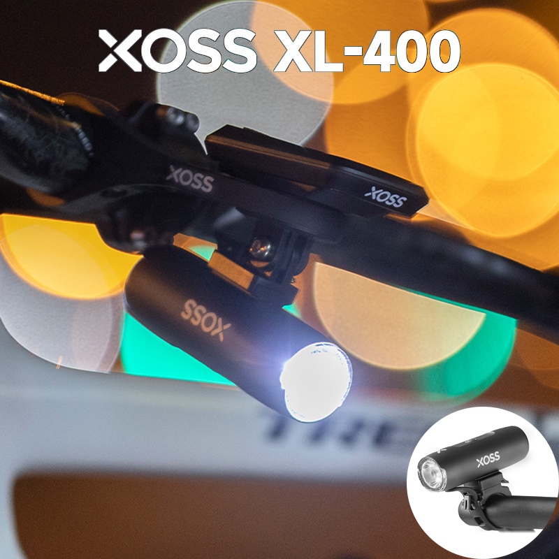 XOSS XL 400 Bike Head Light Waterproof USB Rechargeable Alloy Front