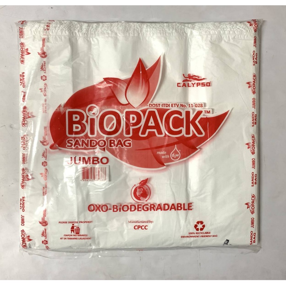 Biopack Sando Bag Jumbo Size Oxi Biodegradable Pcs Shopee Philippines