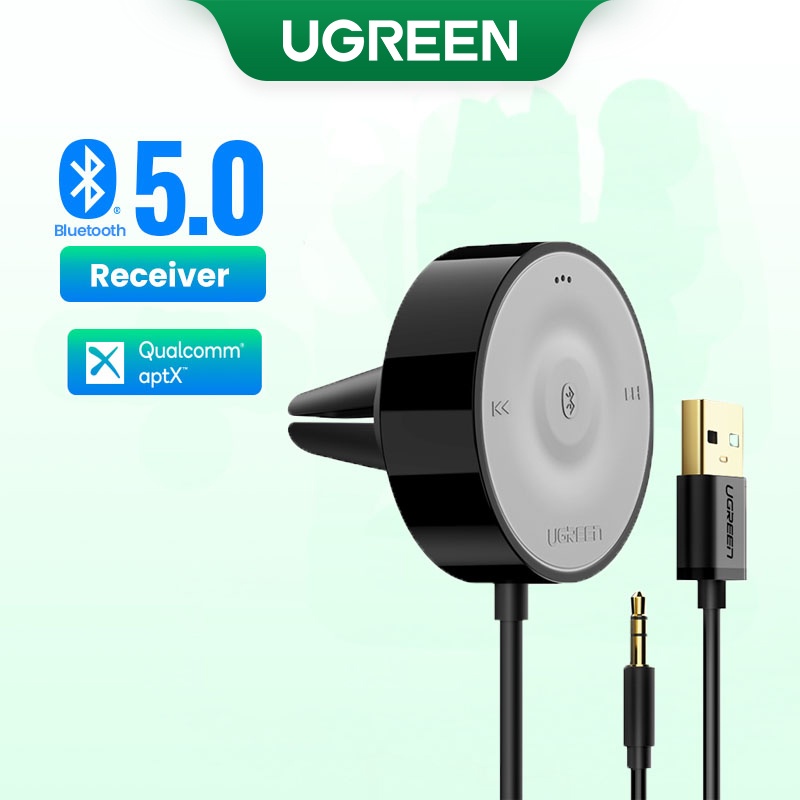 UGREEN Bluetooth 5 0 Car Kit Receiver AptX LL Wireless 3 5mm Jack AUX