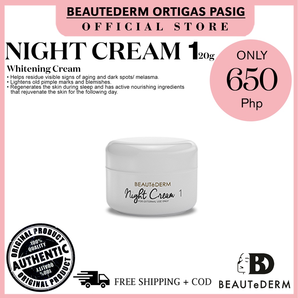 Beautederm Night Cream Whitening Cream G Regular Size Shopee