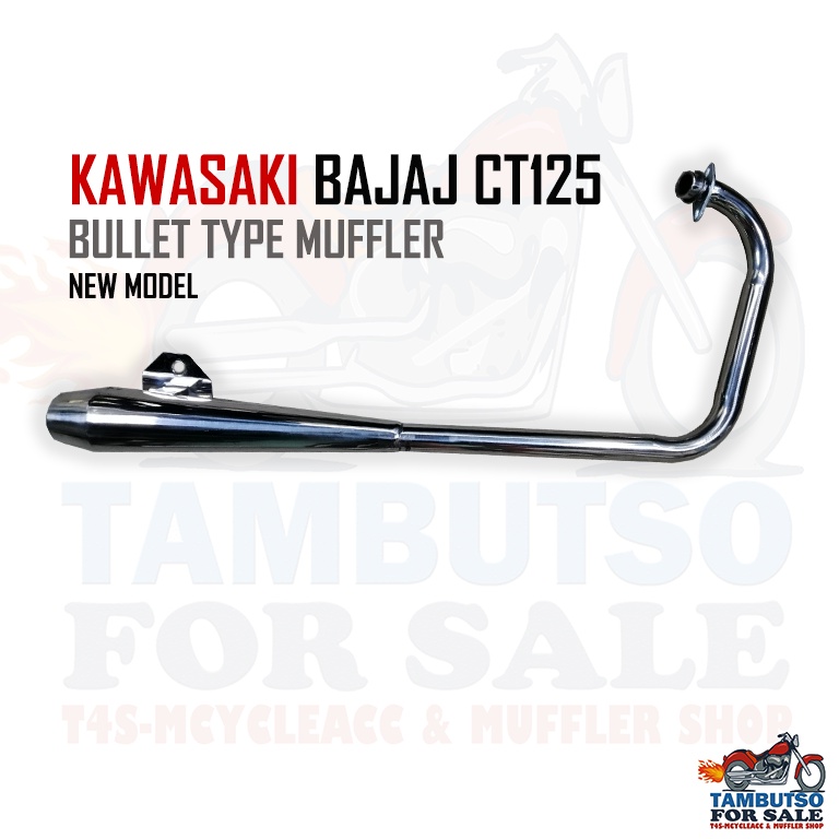 Kawasaki Bajaj CT 125 NEW MODEL Bullet Pipe Type Muffler For NEW MODEL