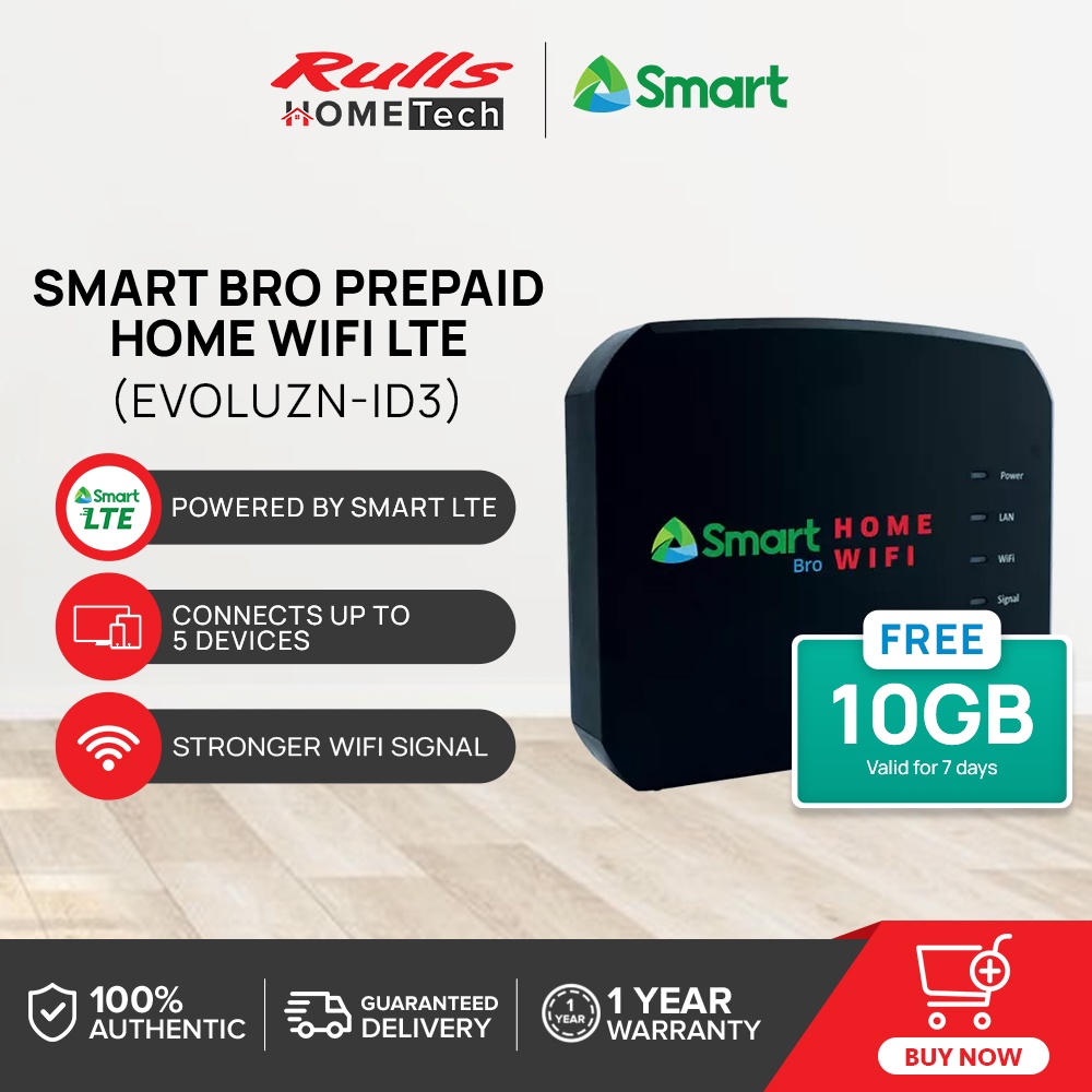 Smart Bro Prepaid Home Wifi LTE Evoluzn ID3 With FREE 10GB Shopee