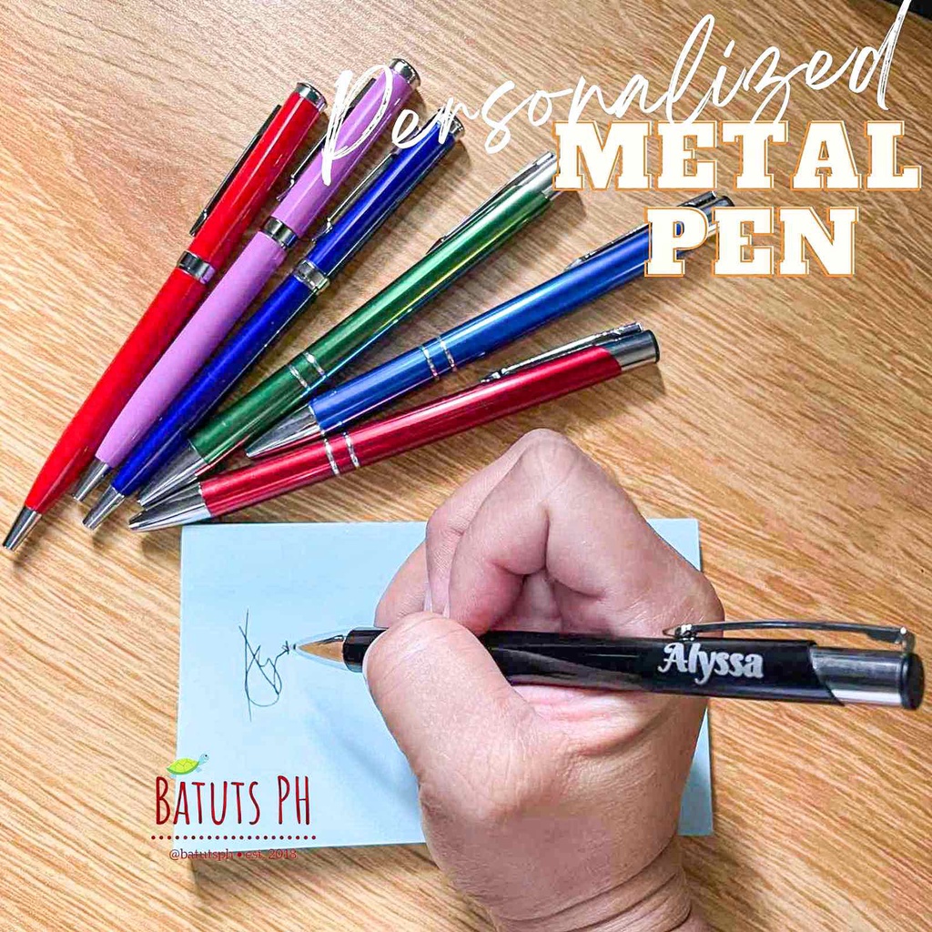 BatutsPh Personalized Metal Pen For Writing Laser Engraved Names