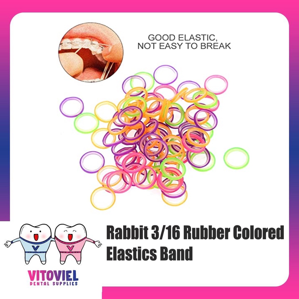 Rabbit Rubber Colored Elastics Band Elastics Rubber Sold Per