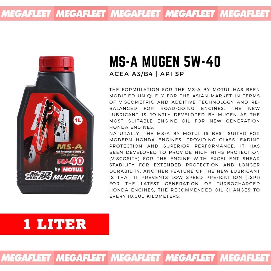 Motul Ms A Mugen Fully Synthetic W L Shopee Philippines