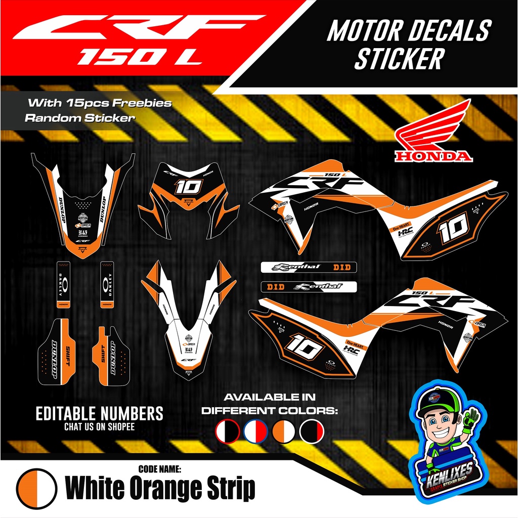 Honda CRF 150 Full Body Sticker Decals STRIP KENLIXES Shopee