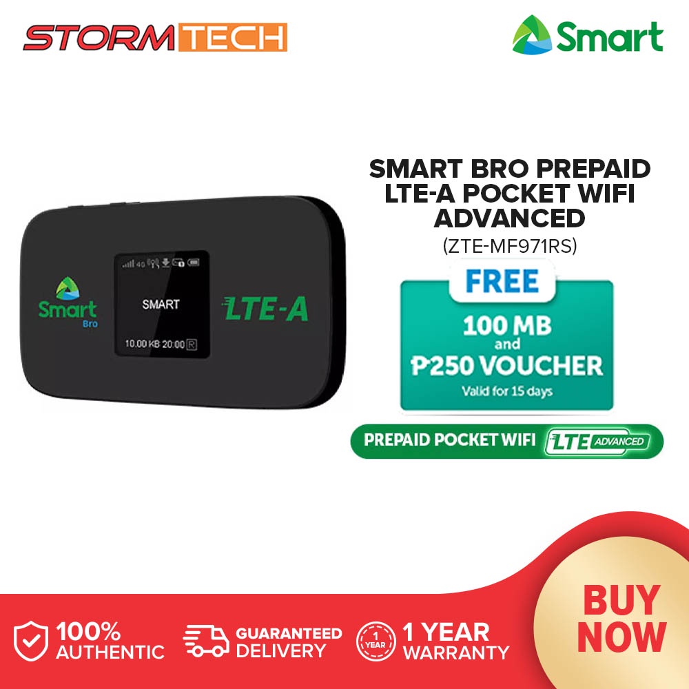 SMART Bro Prepaid LTE A Pocket WiFi Advanced ZTE MF971RS Shopee