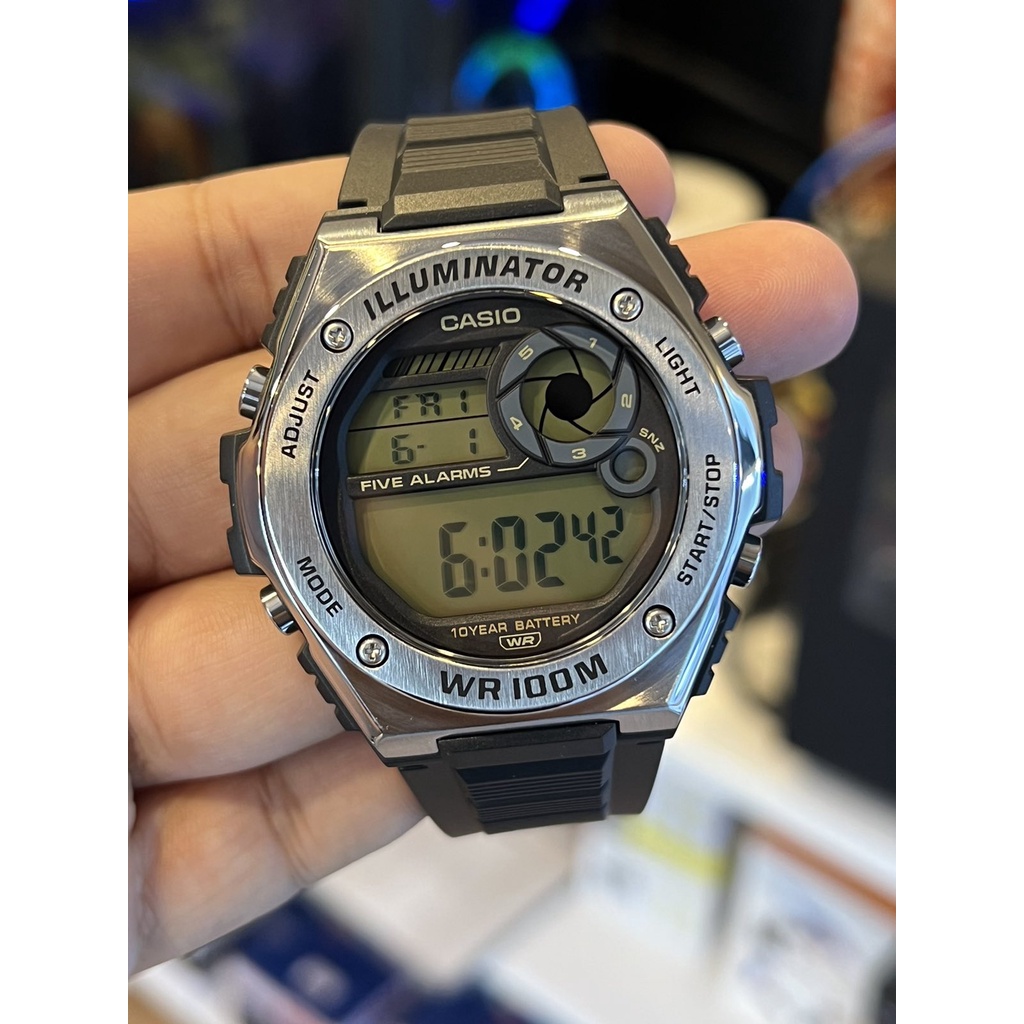 ORIGINAL CASIO Illuminator Digital Men S Watch MWD 100H 9A CASIO MWD