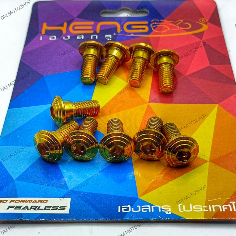 Gold White Heng Disc Bolts For Sniper Front Rear Set Shopee