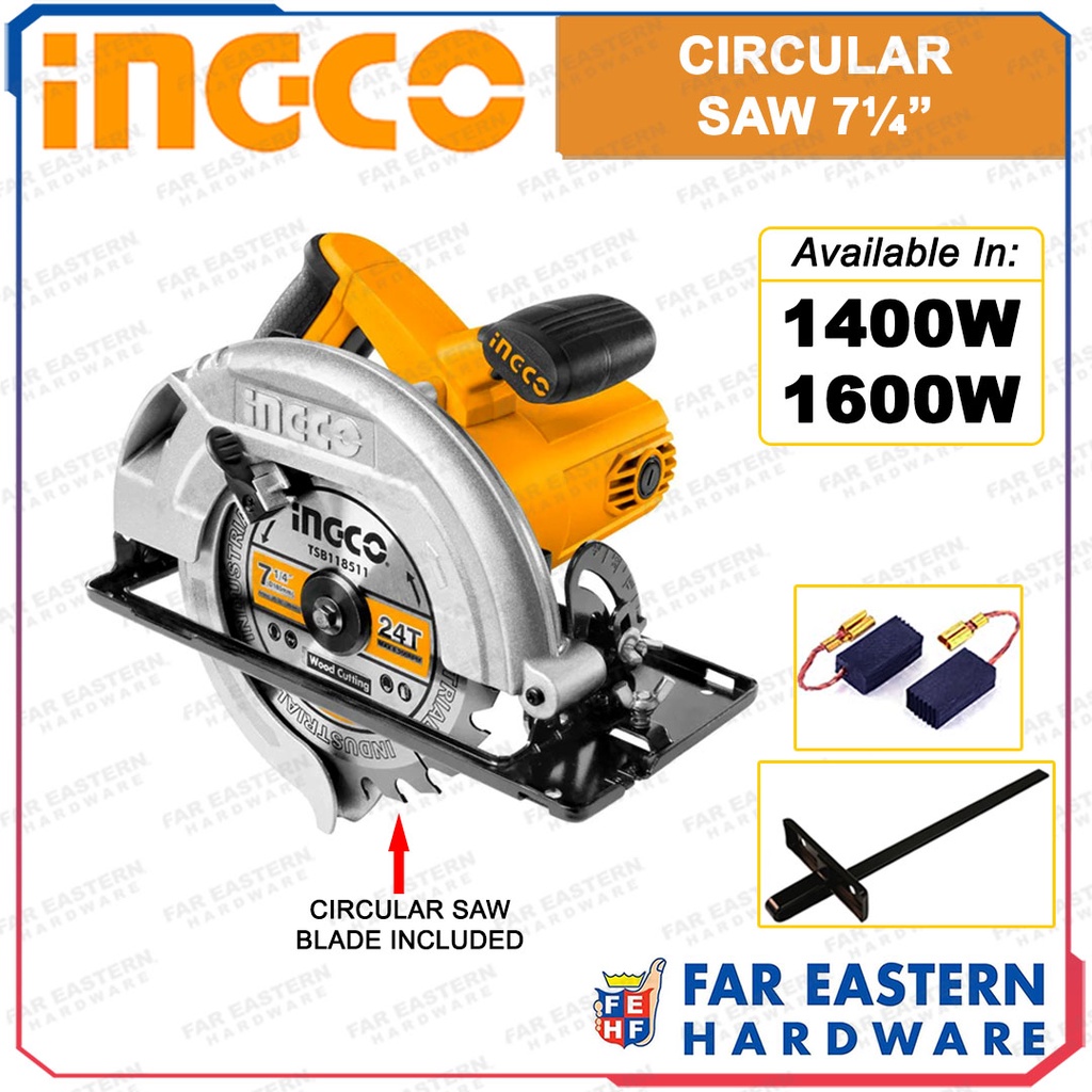 INGCO Circular Saw 1400W 1600W 7 1 4 INPTCD Shopee Philippines