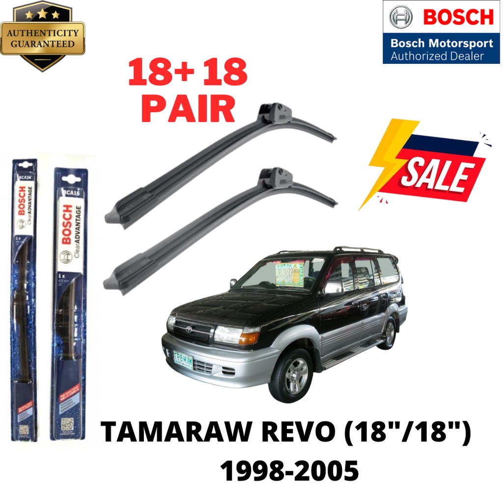 Sale Bosch Clear Advantage Wiper Blade Set For Toyota Tamaraw Revo