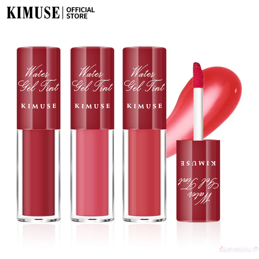 3Pcs Set KIMUSE Lip Tint Mirror Lipstick Makeup Matte Texture