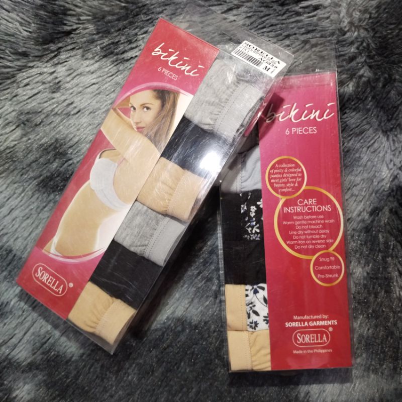 Sorella Bikini Hipster Panty 6 In 1 Shopee Philippines