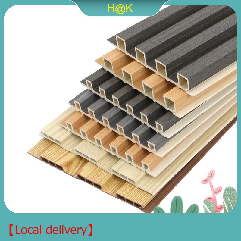 Wpc Fluted Wall Panel Wood Wallpaper Sticker Waterproof Grille Design