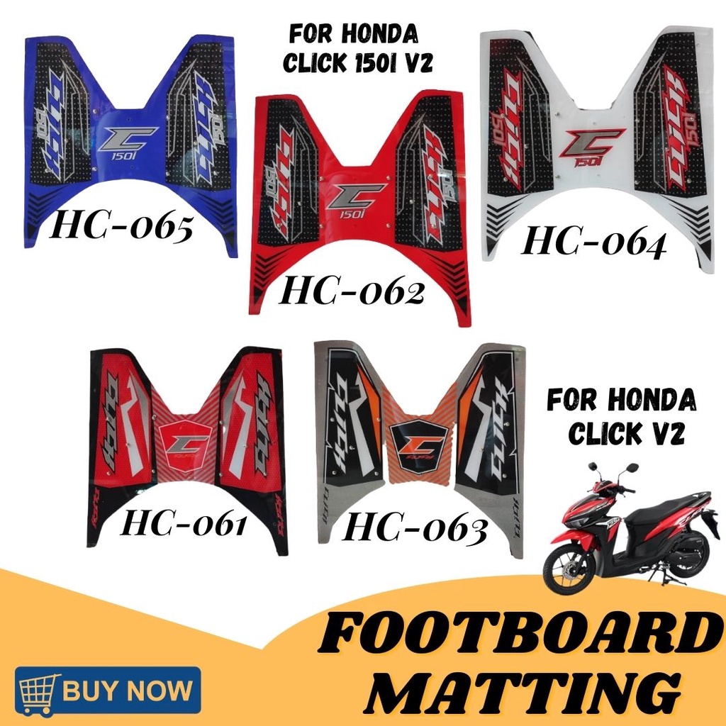 Motorcycle Foot Board Matting For Honda Click 150i V2 Durable Heavy