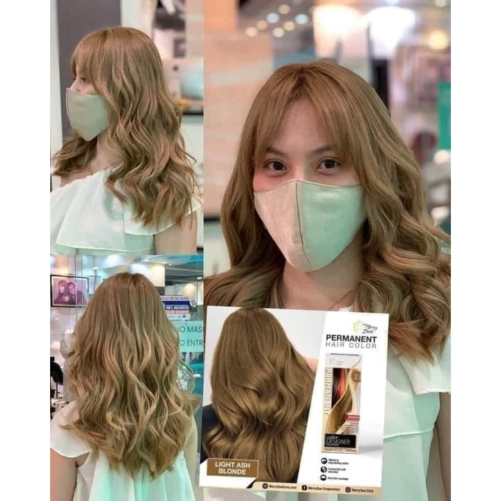 Ash Blonde Permanent Hair Color Merrysun Shopee Philippines