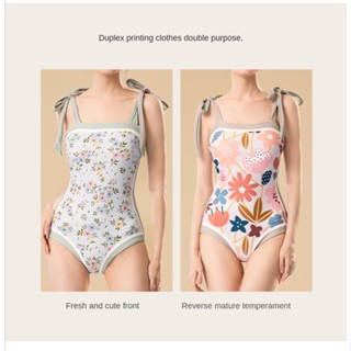 Momasong Women One Piece Swimsuit French Romantic Sexy Vintage Bikini